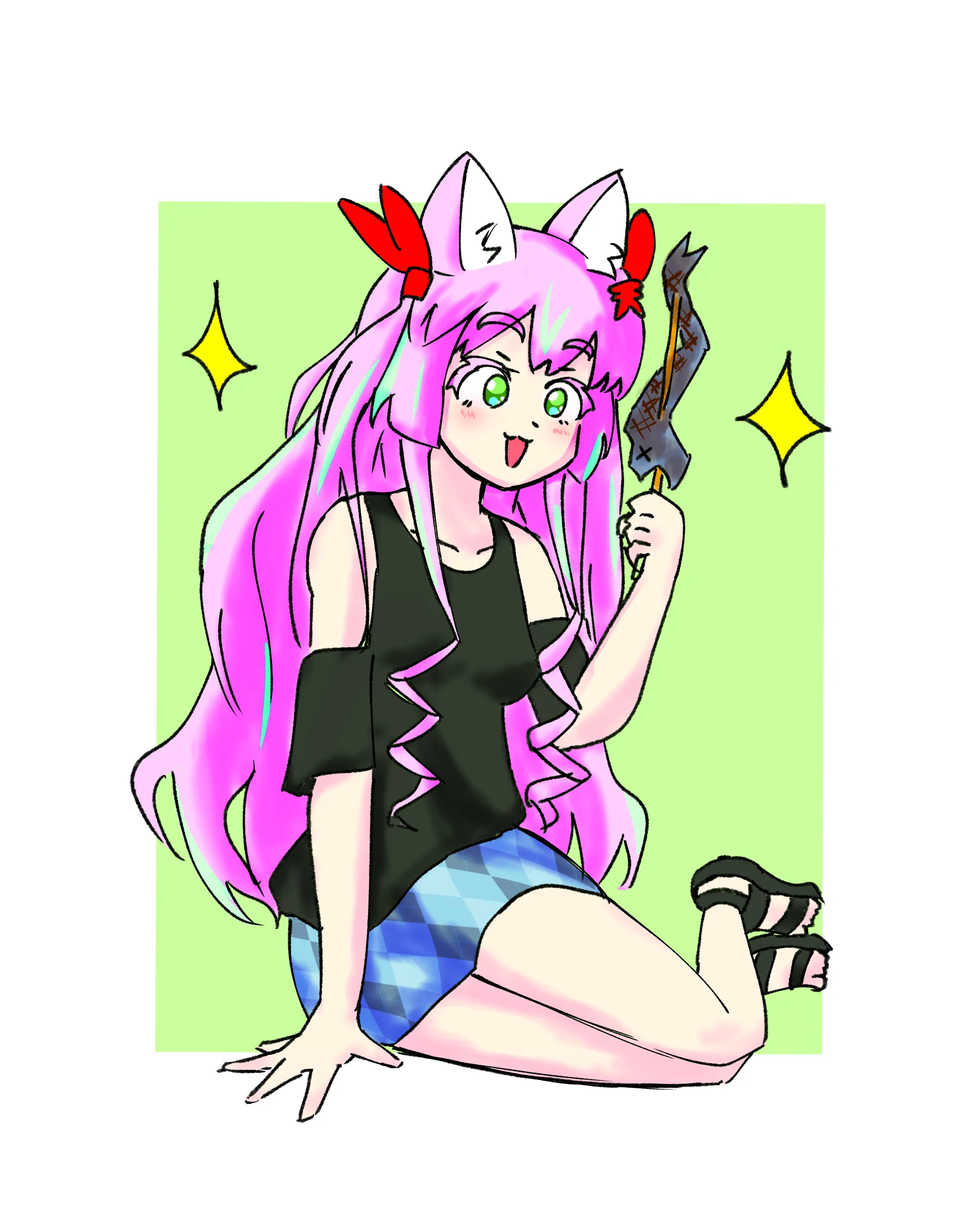 Full-body illustration of Latte-chan