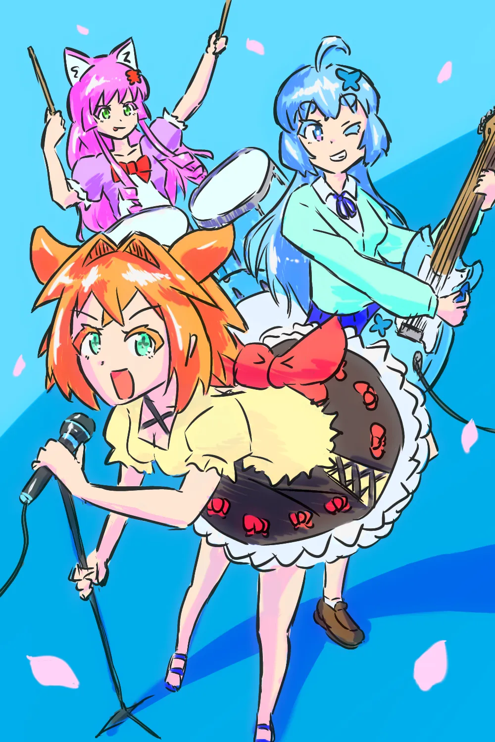 Bot-tan, Latte-chan and Kotomi-chan together